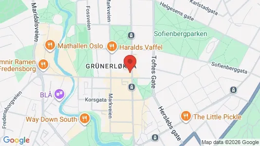 Apartments for rent i Oslo Grünerløkka - kort over placeringen