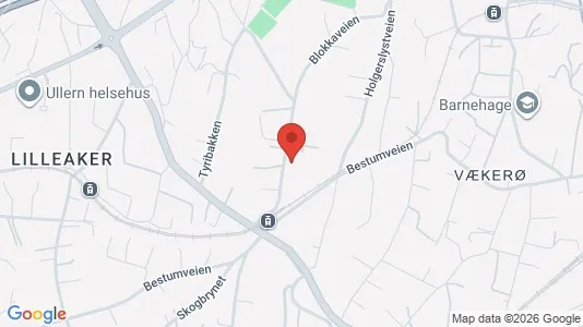 Rooms for rent i Oslo Ullern - kort over placeringen