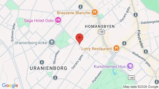 Apartments for rent i Oslo Frogner - kort over placeringen