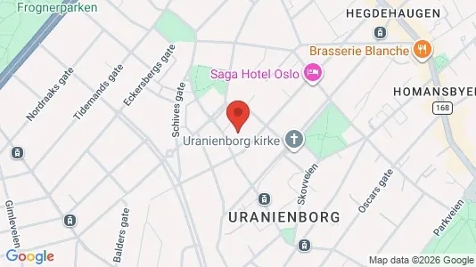 Apartments for rent i Oslo Frogner - kort over placeringen