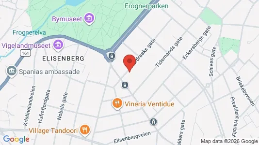 Apartments for rent i Oslo Frogner - kort over placeringen