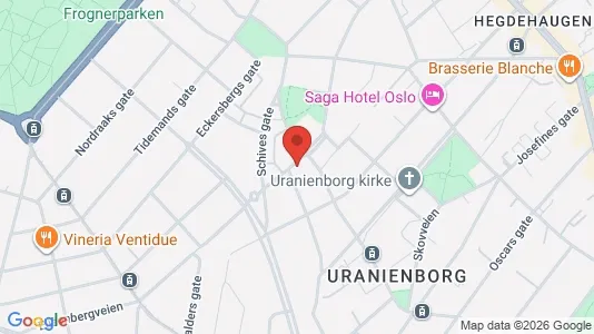 Apartments for rent i Oslo Frogner - kort over placeringen