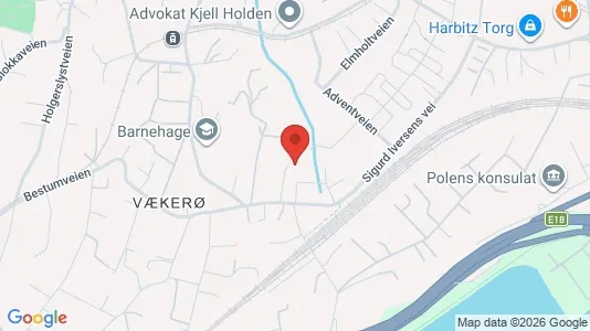 Rooms for rent i Oslo Ullern - kort over placeringen