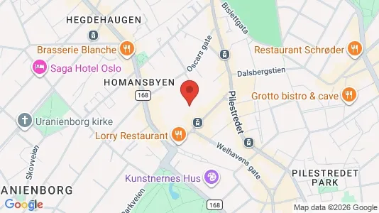 Apartments for rent i Oslo Frogner - kort over placeringen