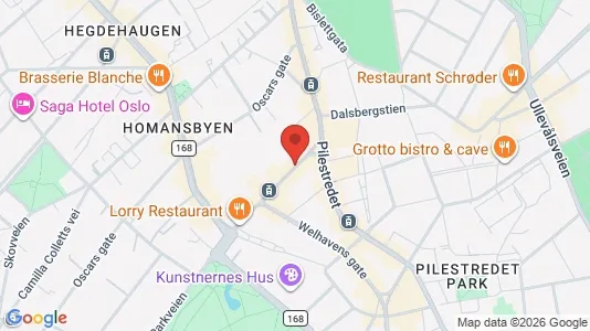 Apartments for rent i Oslo Frogner - kort over placeringen