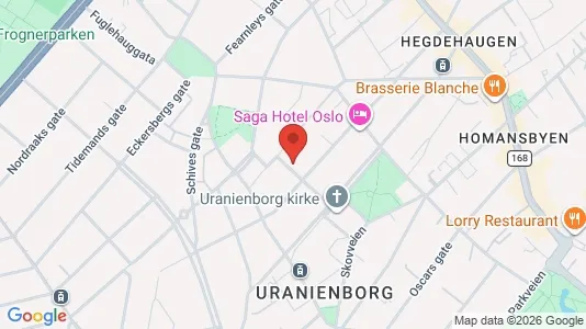 Apartments for rent i Oslo Frogner - kort over placeringen