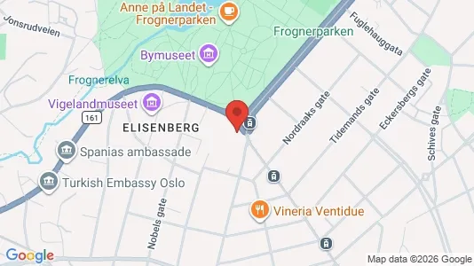 Apartments for rent i Oslo Frogner - kort over placeringen