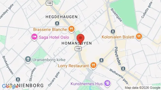 Apartments for rent i Oslo Frogner - kort over placeringen