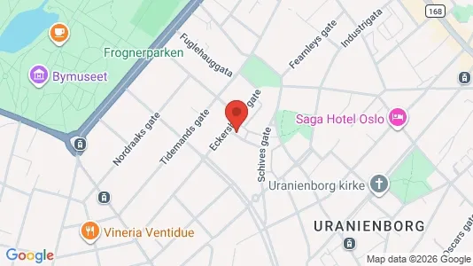 Apartments for rent i Oslo Frogner - kort over placeringen
