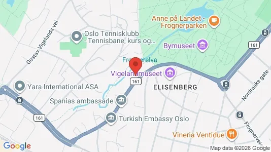 Apartments for rent i Oslo Frogner - kort over placeringen