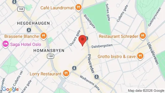 Rooms for rent i Oslo Frogner - kort over placeringen
