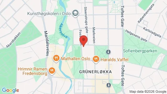 Apartments for rent i Oslo Grünerløkka - kort over placeringen