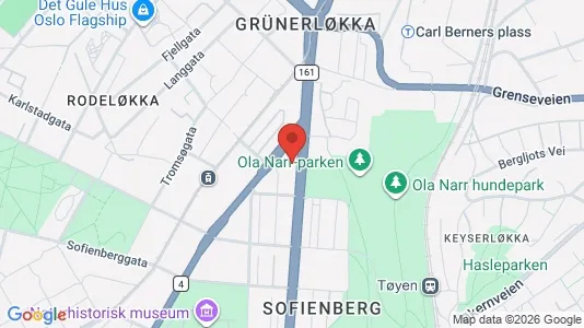 Apartments for rent i Oslo Grünerløkka - kort over placeringen