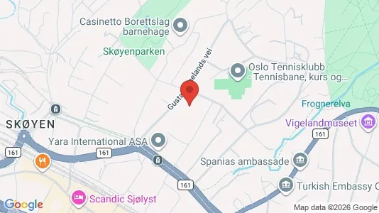 Rooms for rent i Oslo Ullern - kort over placeringen
