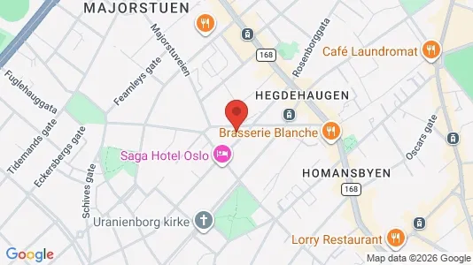 Apartments for rent i Oslo Frogner - kort over placeringen