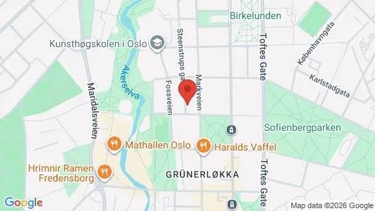 Apartments for rent i Oslo Grünerløkka - kort over placeringen