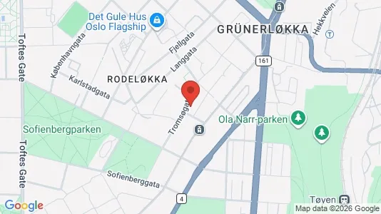 Apartments for rent i Oslo Grünerløkka - kort over placeringen