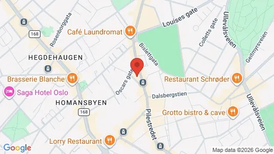 Rooms for rent i Oslo Frogner - kort over placeringen