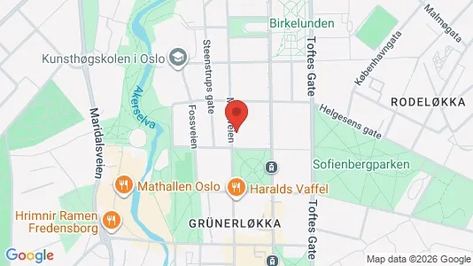 Apartments for rent i Oslo Grünerløkka - kort over placeringen