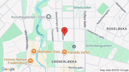 Apartments for rent i Oslo Grünerløkka - kort over placeringen