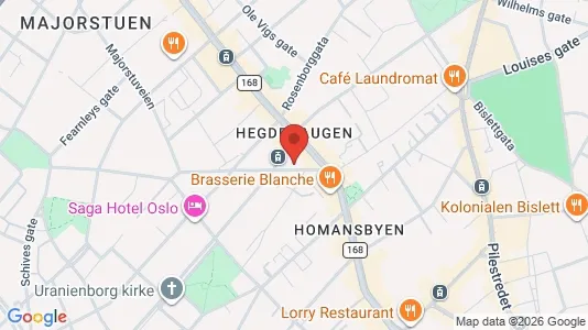 Apartments for rent i Oslo Frogner - kort over placeringen