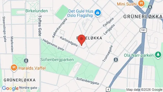 Apartments for rent i Oslo Grünerløkka - kort over placeringen