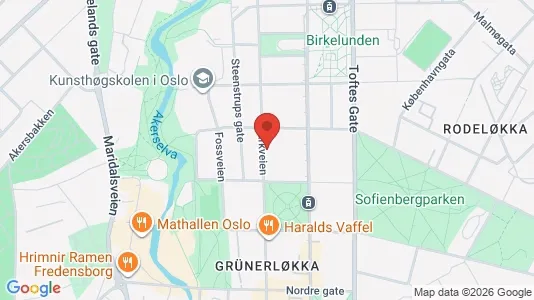 Apartments for rent i Oslo Grünerløkka - kort over placeringen