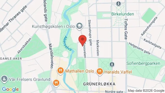 Apartments for rent i Oslo Grünerløkka - kort over placeringen