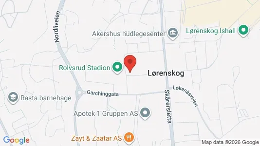 Rooms for rent i Lørenskog - kort over placeringen
