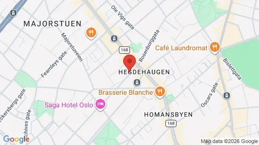 Apartments for rent i Oslo Frogner - kort over placeringen