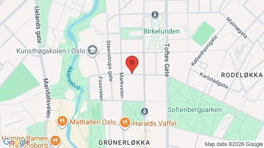 Apartments for rent i Oslo Grünerløkka - kort over placeringen