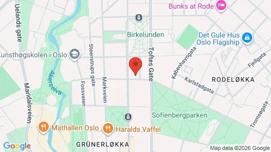 Apartments for rent i Oslo Grünerløkka - kort over placeringen