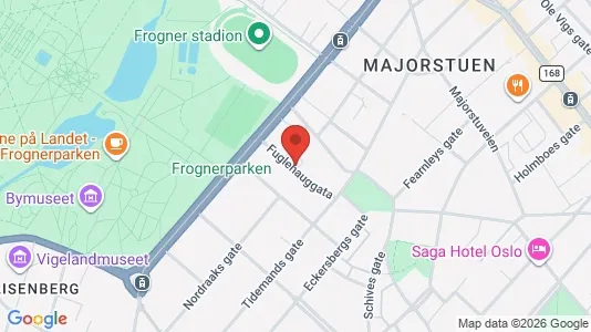 Apartments for rent i Oslo Frogner - kort over placeringen