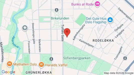 Apartments for rent i Oslo Grünerløkka - kort over placeringen