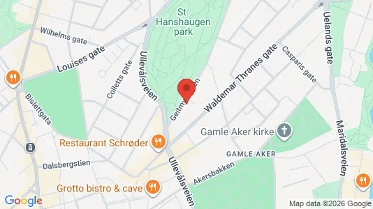 Rooms for rent i Oslo St. Hanshaugen - kort over placeringen