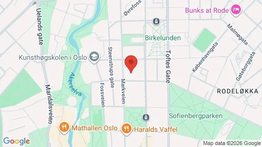 Apartments for rent i Oslo Grünerløkka - kort over placeringen