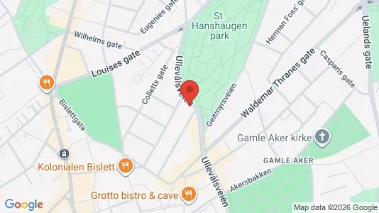 Rooms for rent i Oslo St. Hanshaugen - kort over placeringen