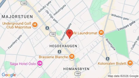 Rooms for rent i Oslo Frogner - kort over placeringen