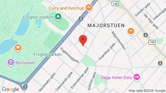 Rooms for rent i Oslo Frogner - kort over placeringen