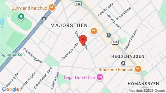 Rooms for rent i Oslo Frogner - kort over placeringen