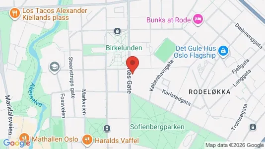 Apartments for rent i Oslo Grünerløkka - kort over placeringen
