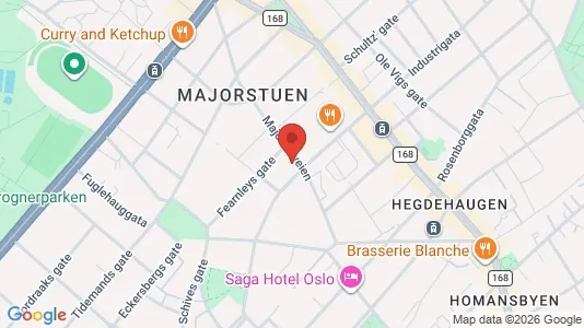 Rooms for rent i Oslo Frogner - kort over placeringen