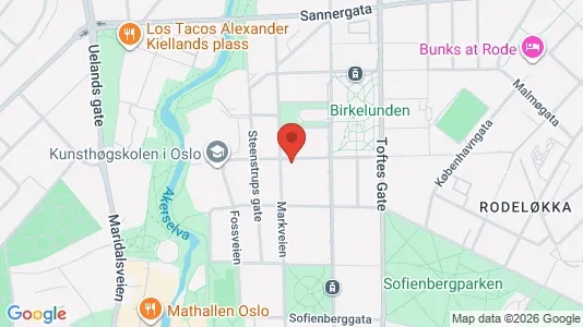 Apartments for rent i Oslo Grünerløkka - kort over placeringen