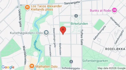 Apartments for rent i Oslo Grünerløkka - kort over placeringen