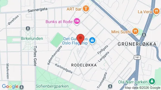 Apartments for rent i Oslo Grünerløkka - kort over placeringen