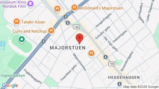 Rooms for rent i Oslo Frogner - kort over placeringen