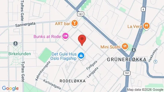 Apartments for rent i Oslo Grünerløkka - kort over placeringen