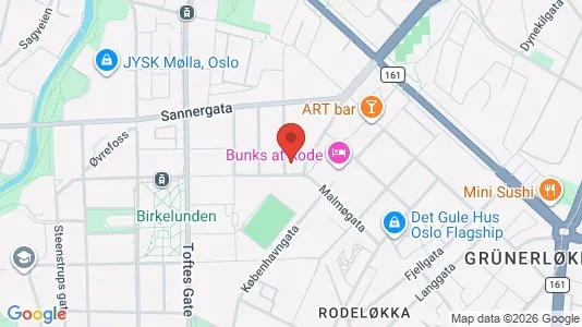Apartments for rent i Oslo Grünerløkka - kort over placeringen