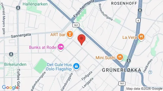 Apartments for rent i Oslo Grünerløkka - kort over placeringen