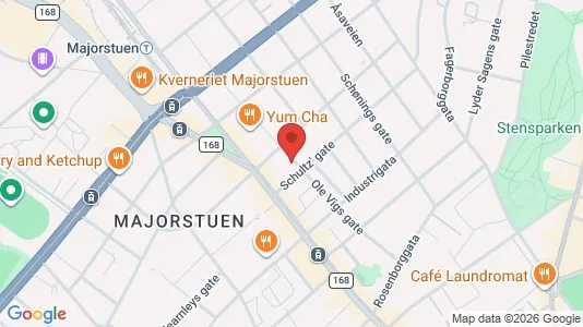 Rooms for rent i Oslo Frogner - kort over placeringen